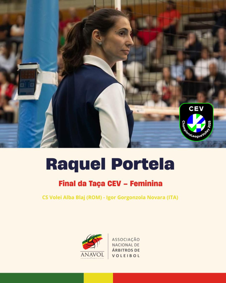 Final da Taça CEV Feminina com arbitragem portuguesa